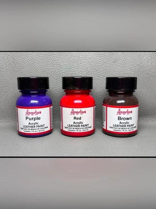 Angels Purple, Red & Brown Acrylic Leather Paint Trio