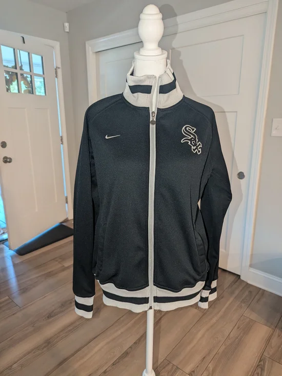 Nike Black and White Chicago White Sox Varsity Jacket