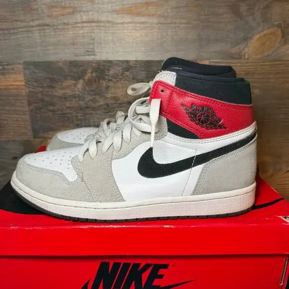 Nike Air Jordan 1 Retro High 'Light Smoke Grey' - Men's Size 8