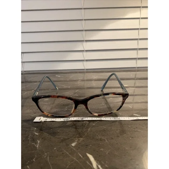 Furla giglio women's eyeglasses frames eyewear tortoise front blue back