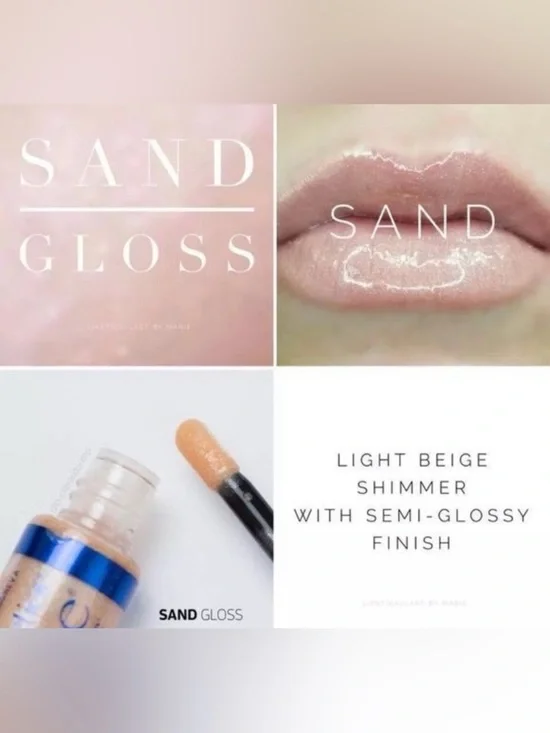 LipSense Sand Gloss Light Beige Shimmer