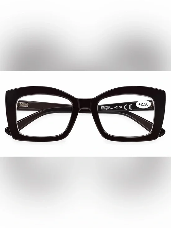 Black Square Acetate Reading Glasses - Unbranded