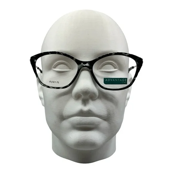 Advantage CVO W924 Black Tortoise Eyeglasses Frames 56-17-145 New‎