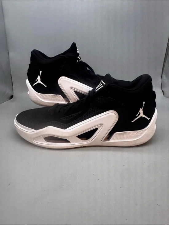 Size 12 - Air Jordan Tatum 1 TB Black White Basketball Mens Mid Top Shoes