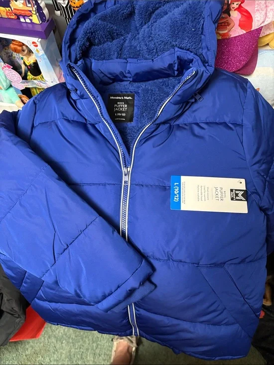 Member's Mark Kids' Royal Blue Puffer Jacket with Hood