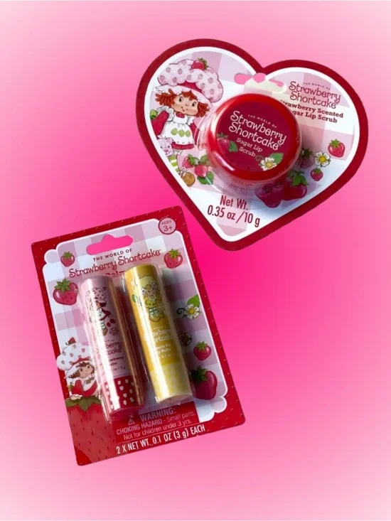 NIP Strawberry Shortcake sugar lip scrub & lip balm duo