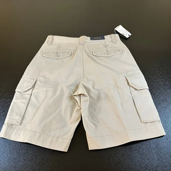 Polo Ralph Lauren Classic Polo Chino Cargo Shorts Mens 30 Khaki Cotton Pocket