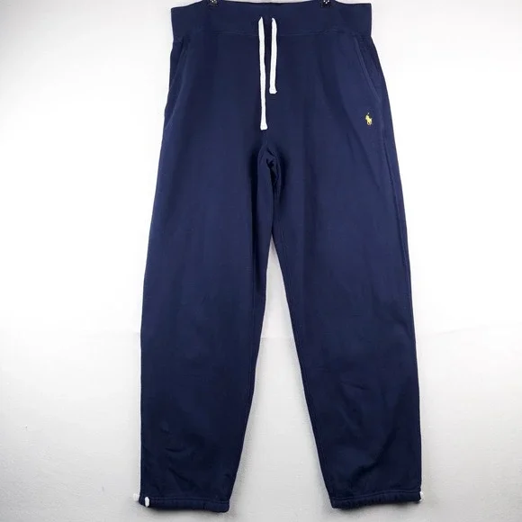 Polo Ralph Lauren Sweatpants Mens XLT Tall Blue Fleece Drawstring Cinch Ankle