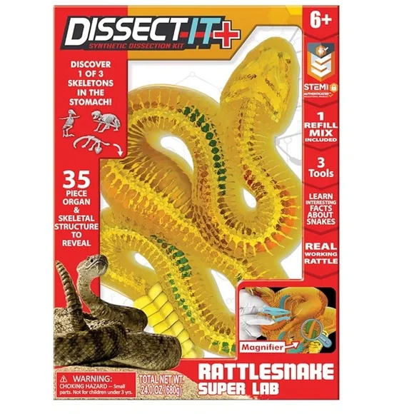Rattlesnake Super Lab Synthetic Dissection Kit - Yellow