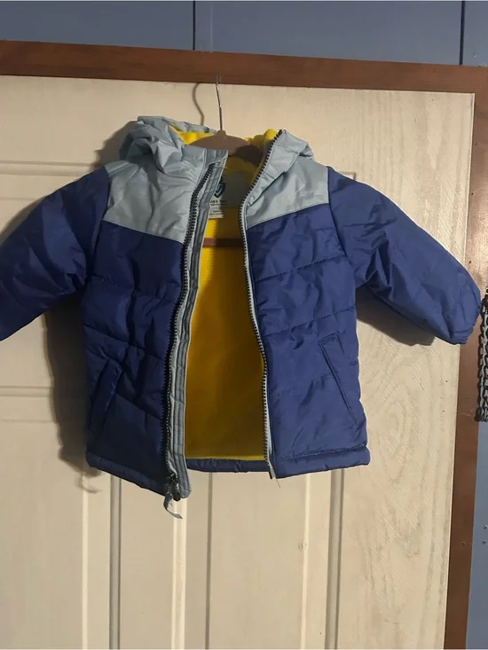 Whales Tail Performance Wear Size 18 Month Zip Up 2 Tone Blue Jacket With Hoodie