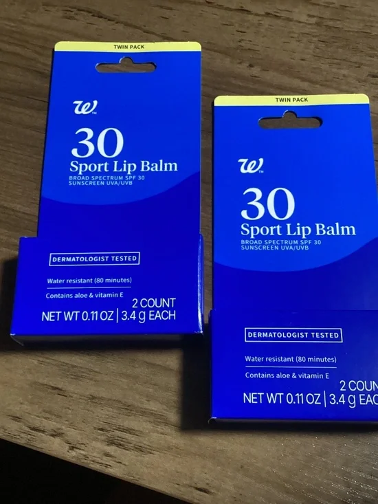 Walgreens Sport Lip Balm SPF 30 Twin Pack Bundle 2 pack