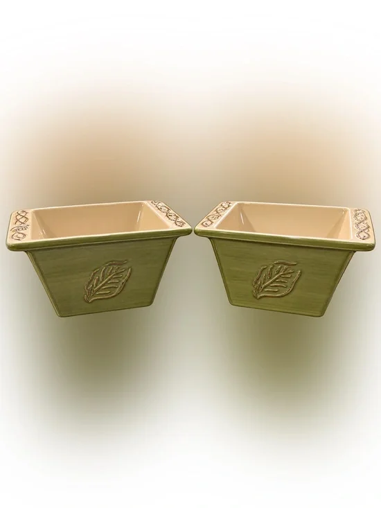 Tastefully Simple Host Collection Olive Green Host Collection Set of 2