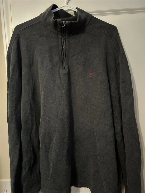 Polo by Ralph Lauren Charcoal/Gray Pullover Quarter Zip. Men’s Size XL.