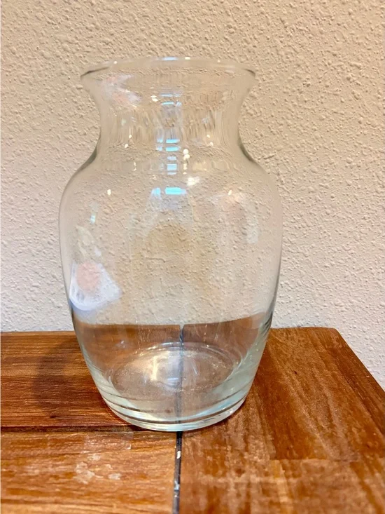 Clear Glass Flower Vase - Home Accents