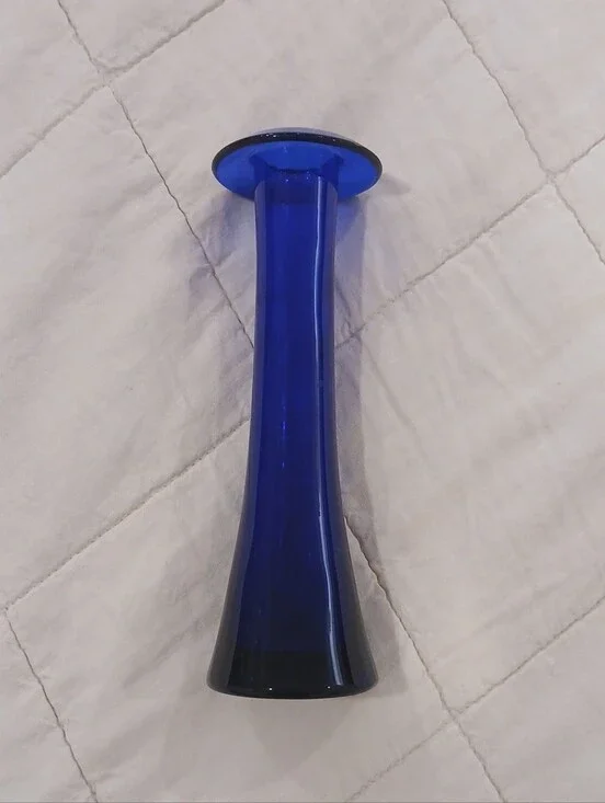 Elsa Peretti For Tiffany Cobalt Blue Murano Glass Candle Stick *RARE*