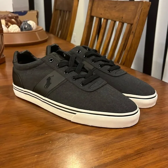 Polo Ralph Lauren Hanford black heather ripstop Shoes Sneakers new Mens Sizes