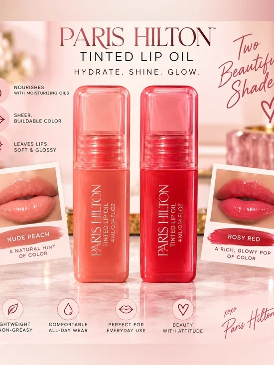 Paris Hilton Tinted Lip Oil Duo