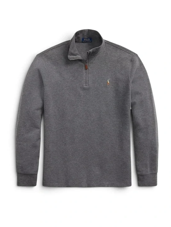 Polo Ralph Lauren Men’s XL Gray Cotton Quarter Zip Pullover Pony