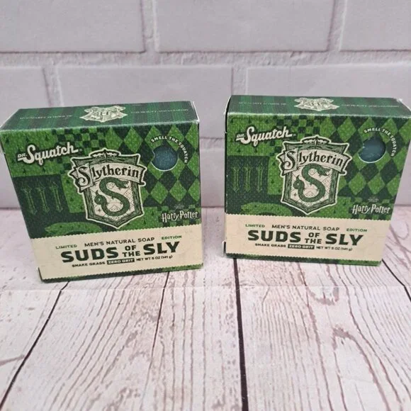 Dr Squatch Harry Potter Slytherin Suds of the Sly Soap, Lot of 2‎ Limited Ed NIB