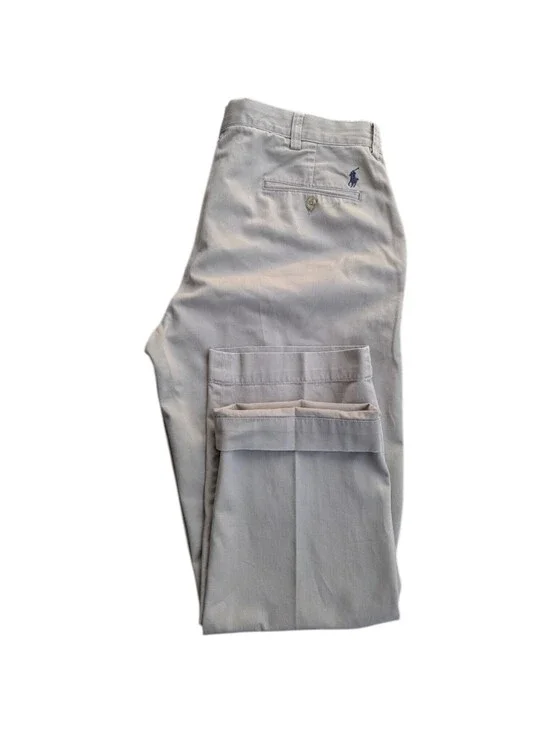 Vintage Polo Ralph Lauren Pants Mens 36x30 Beige Khaki Preston Chino PRL Office