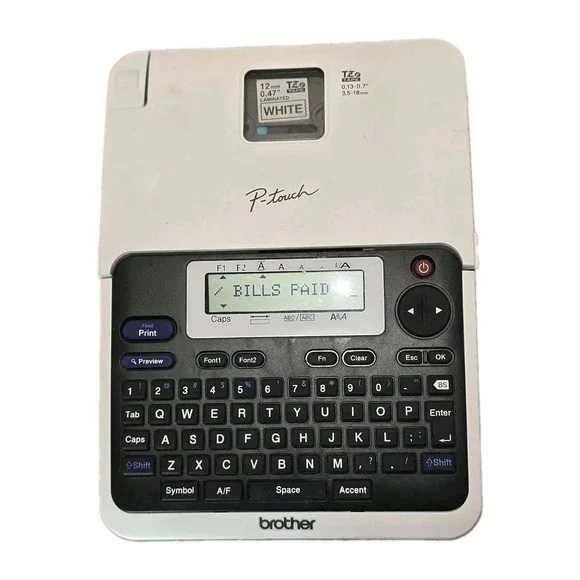 Brother P-Touch PT-2040 Label Maker QWERTY LCD‎ TZe Tape Electronic Labeler