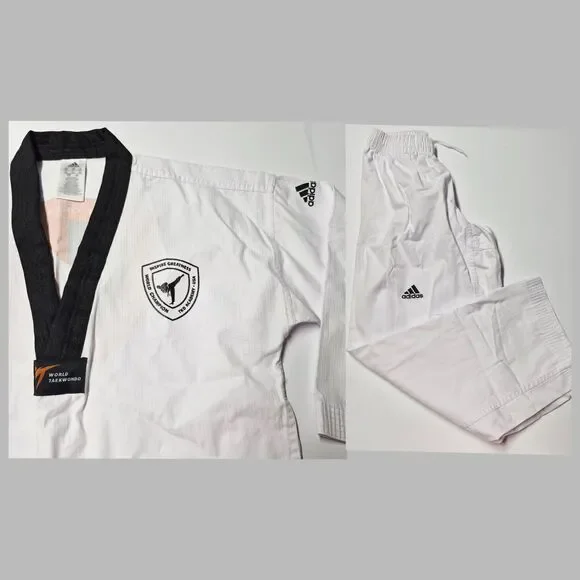 Adidas Taekwondo Uniform Set Top Pants Sz 160 NWOT World Champion TKD ADITS01YC
