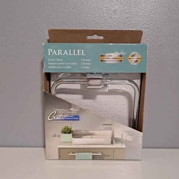 Gatco Parallel‎ Towel Ring Chrome No Hardware