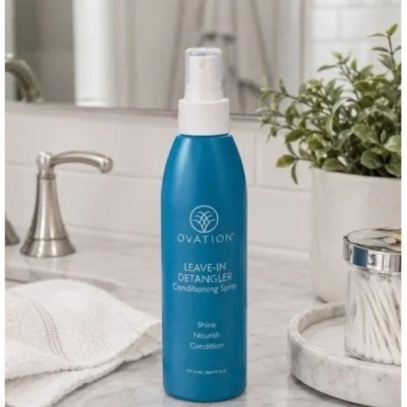 Ovation Leave-In Detangler Conditioning Spray Shine Nourish Hair Care 6oz‎