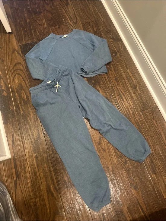 Z Supply Blue Kids Matching Sweatshirt & Joggers Set