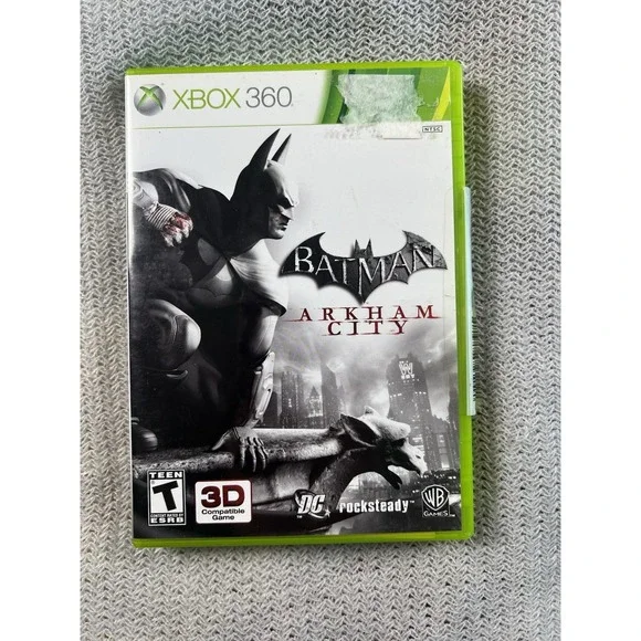 Warner Bros Batman Arkham City Xbox 360 Action Adventure Game‎ W/ Manual