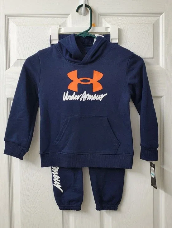 NWT Under Armour Hoodie & jogger Set Midnight Navy Boys Size 5