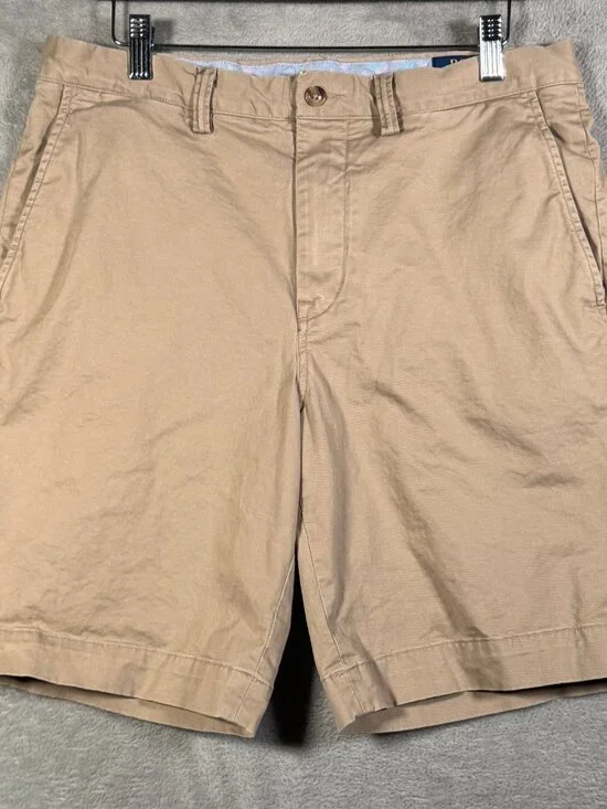 Polo Ralph Lauren Shorts Mens 32 Tan Stretch Classic Fit Chino Flat Front