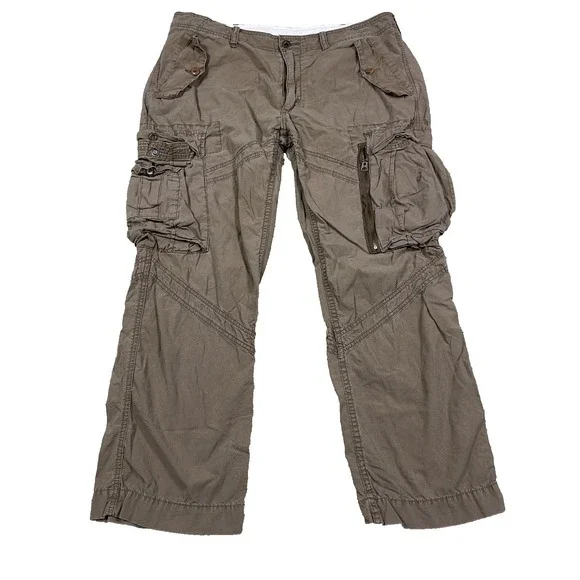 Vintage Polo Ralph Lauren Cargo Pants Men 36x30 Brown Paratropper Military RL 67