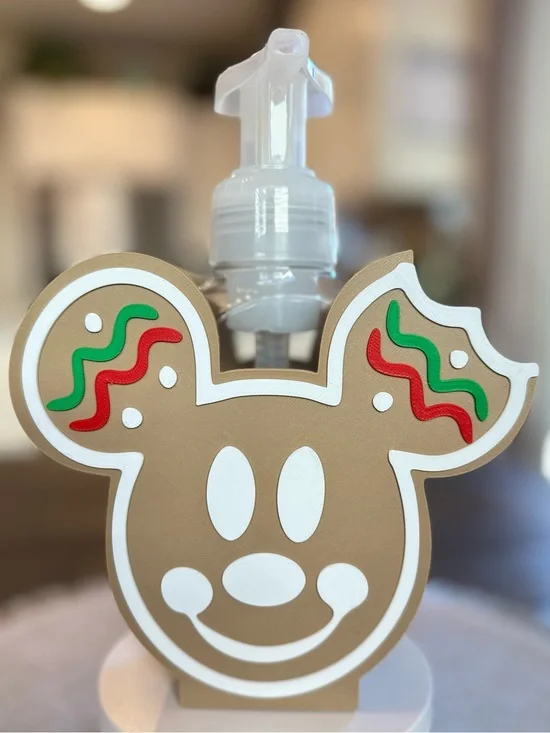 Disney Mickey Mouse Gingerbread Soap Holder for Bath & Body Works Bottles