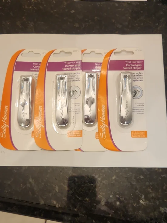 Nail Clipper cutter Scissors Clipping Catcher Grip Manicure Pedicure LOT 4 NEW