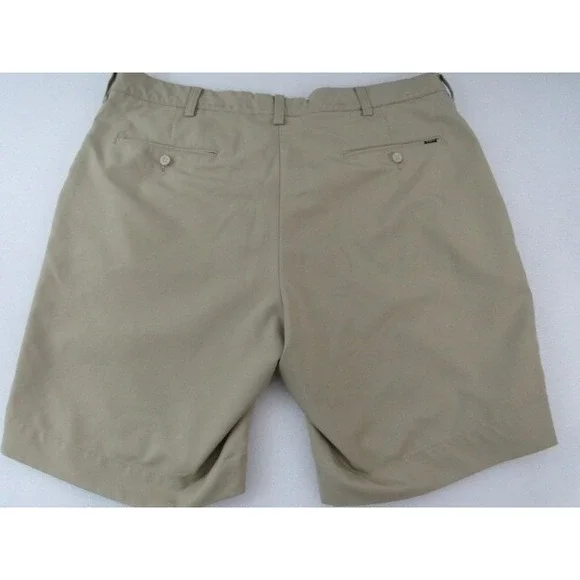 Polo‎ Ralph Lauren 100% Polyester Khaki Rear Logo Shorts Size 36