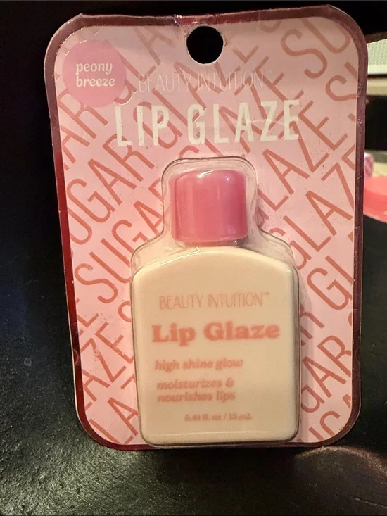 Beauty Intuition Lip Glaze - Peony Breeze Pink NIB .41 oz.