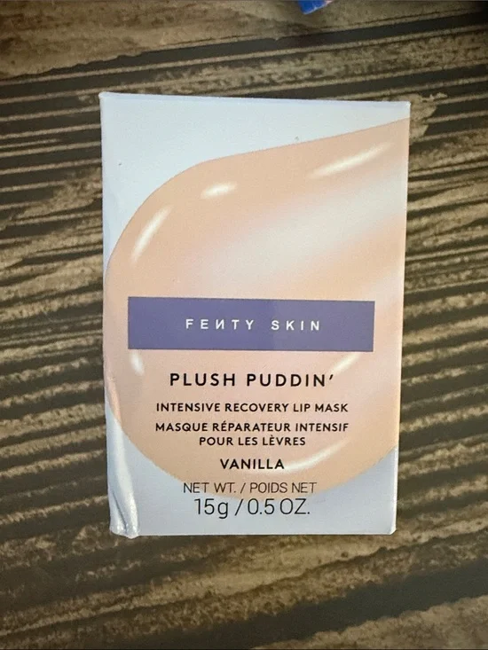 Fenty Beauty Plush Puddin' Lip Mask — Cream Beige & Lavender Box