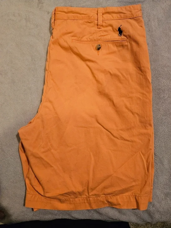 Polo by Ralph Lauren Orange Flat-Front Chino Shorts