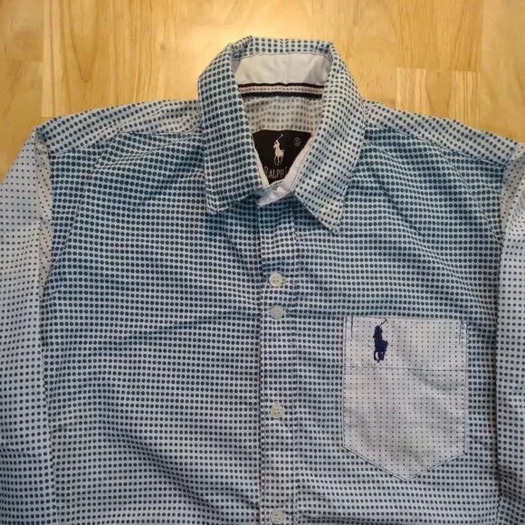 Polo Ralph Lauren Black Label Dots Button Down Dress Shirt