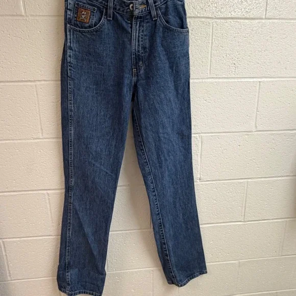 Cinch Mens Bronze Label Straight Denim Jeans 28x34 Blue Western Cowboy Rugged