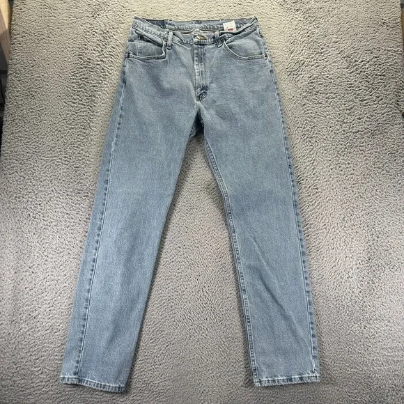 Wrangler Jeans‎ Men's 34x34 Blue Cotton Denim Straight Workwear Travel Stretch
