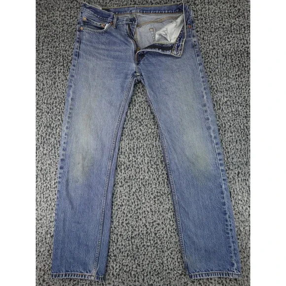Levi's 505 Regular‎ Fit Jeans Mens 34x34 Blue Good Straight Leg Denim 00505-4886