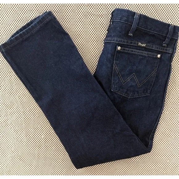 Mens Wrangler A101 Relaxed Straight‎ Leg Jeans Size 35 Heavyweight Dark Cotton