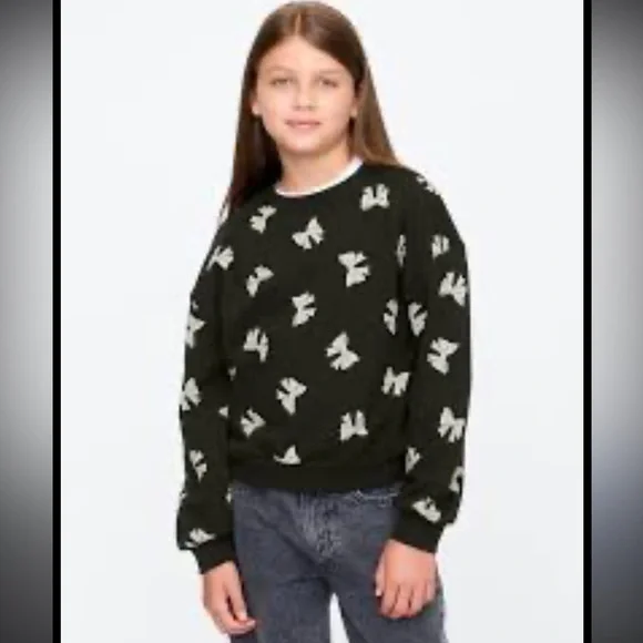 Gap kids vintage soft bow print sweatshirt
