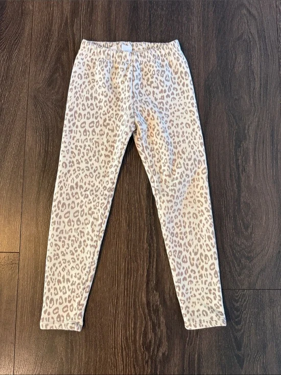 GAP Girls' Leopard Print Leggings – Cream and Tan