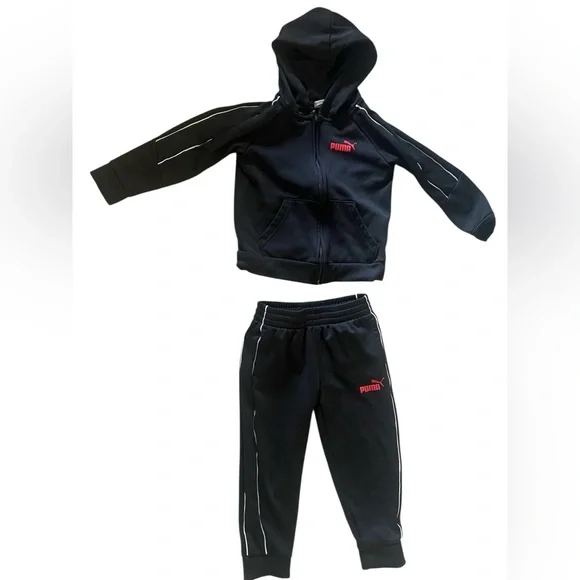 Puma Boys Black Jogger Suit Set | Size 5