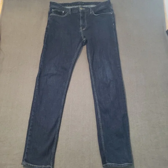 Five Four Jeans Mens 34 Blue Dark Wash Straight Leg Stretch Denim Pants‎