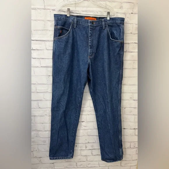Wrangler FR Flame Resistant Riggs Relaxed Fit Blue Jean Men’s Size 40x32 FR3W050