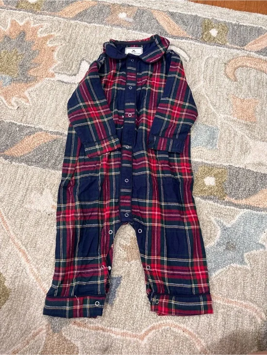 Baby's Brushed Twill Cambridge Romper in Windsor Tartan